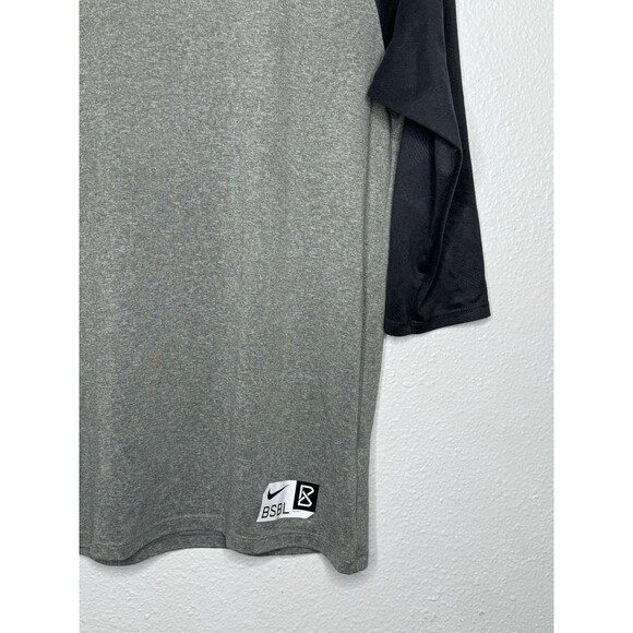Nike BSBL Ken Griffey Jr Swingman DRI FIT Shirt Mens Small S Gray Performance - Picture 5 of 16